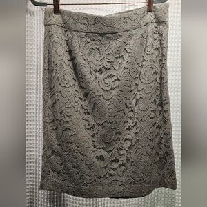 Banana Republic Taupe Lace A-Line Skirt